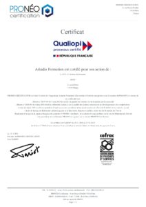 Certificat Qualiopi - Qualite formation